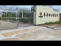 노란색 수압 도로 차단기 수동 제어 네 페달 및 LED 라이트 RGB 멀티 작업 방식